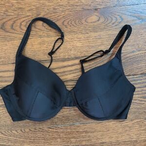 Mott50 Black Molded Underwire Swim Bra, 34D